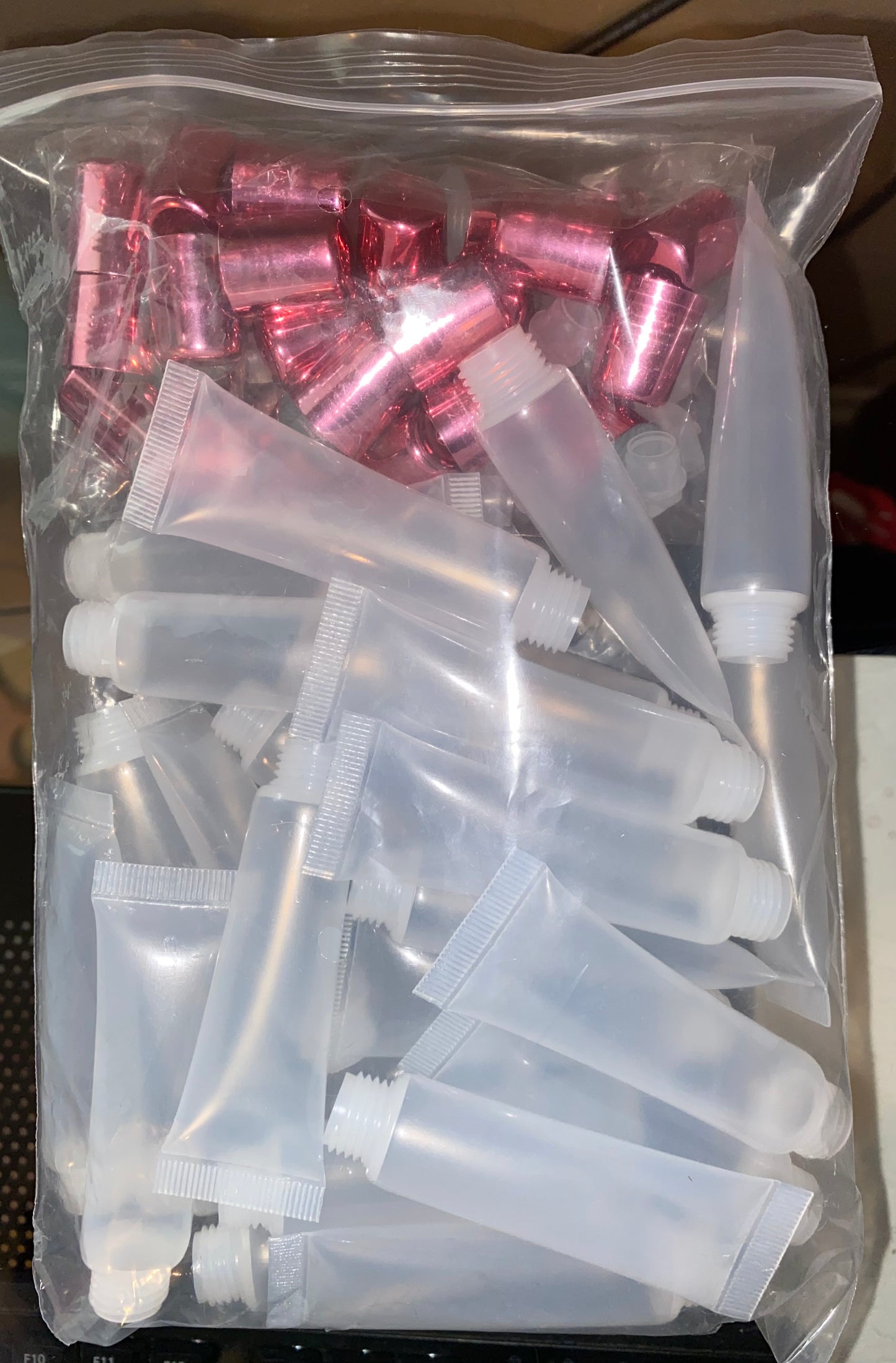 Metallic Pink Empty lip gloss Tubes